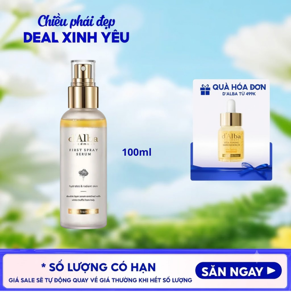  Serum d'Alba Tinh Chất Dưỡng Căng Bóng Da White Truffle First Spray Serum 100ml 