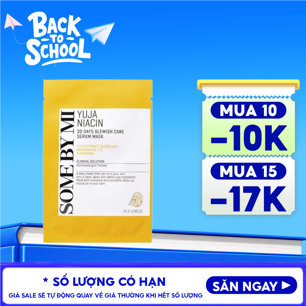 Mặt Nạ Some By Mi Hỗ Trợ Dưỡng Sáng Da Chiết Xuất Quả Thanh Yên Yuja Niacin Blemish Care Serum Mask 25g