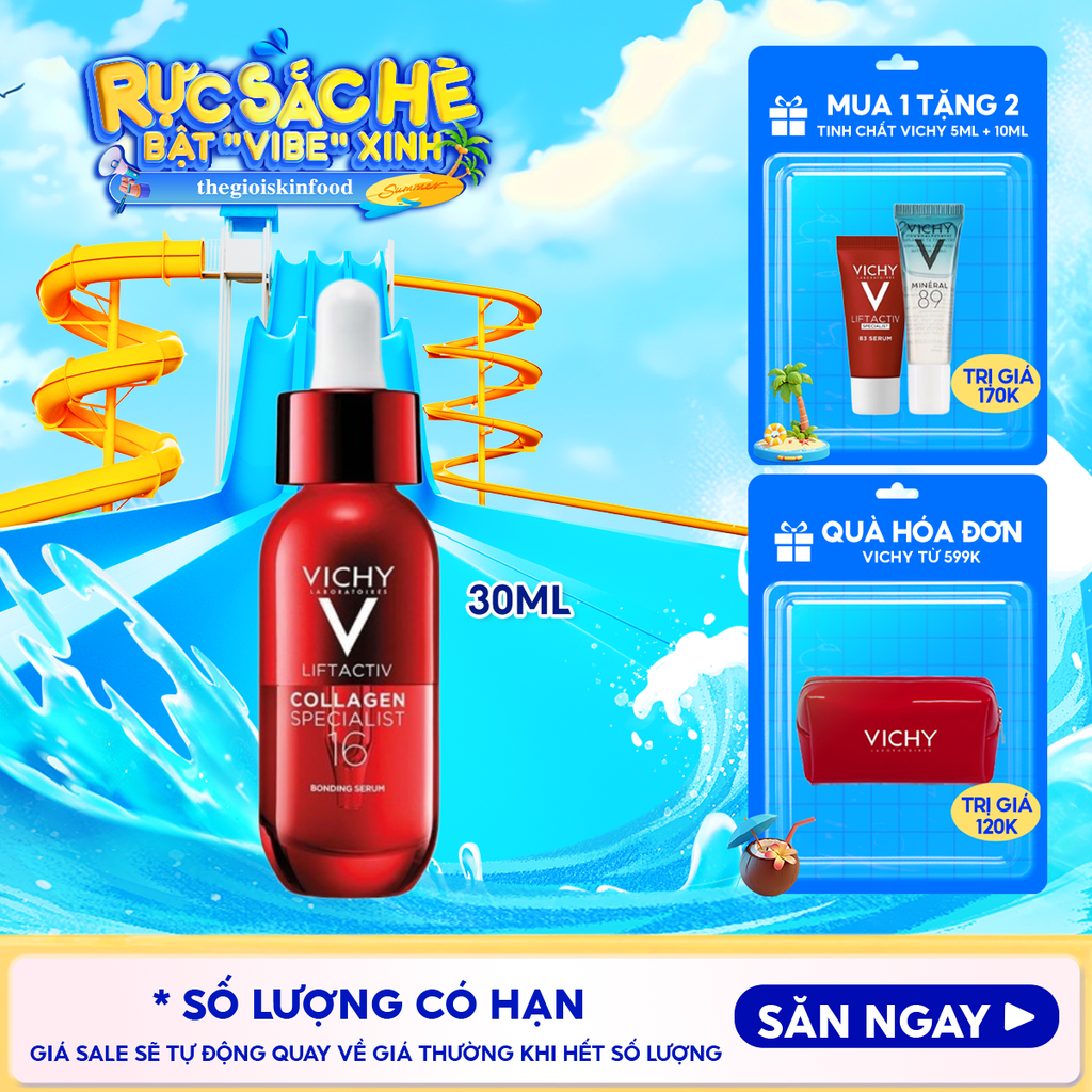 Serum Vichy Hỗ Trợ Trẻ Hóa & Săn Chắc Da Liftactiv Collagen Specialist 16 Bonding Serum 30ml