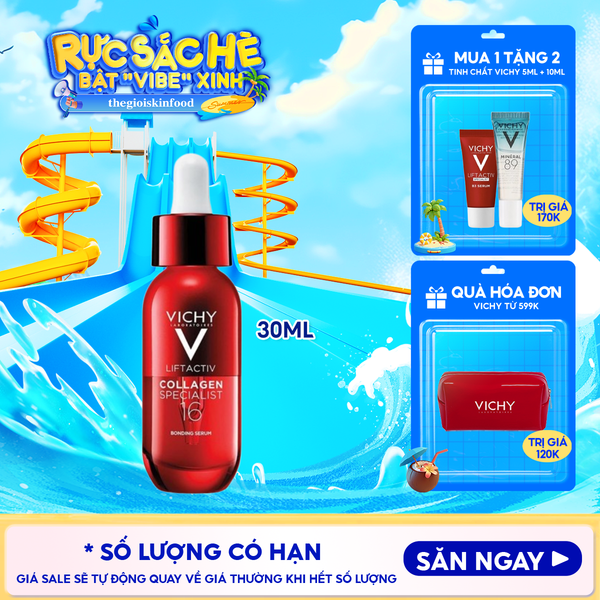  Serum Vichy Hỗ Trợ Trẻ Hóa & Săn Chắc Da Liftactiv Collagen Specialist 16 Bonding Serum 30ml 