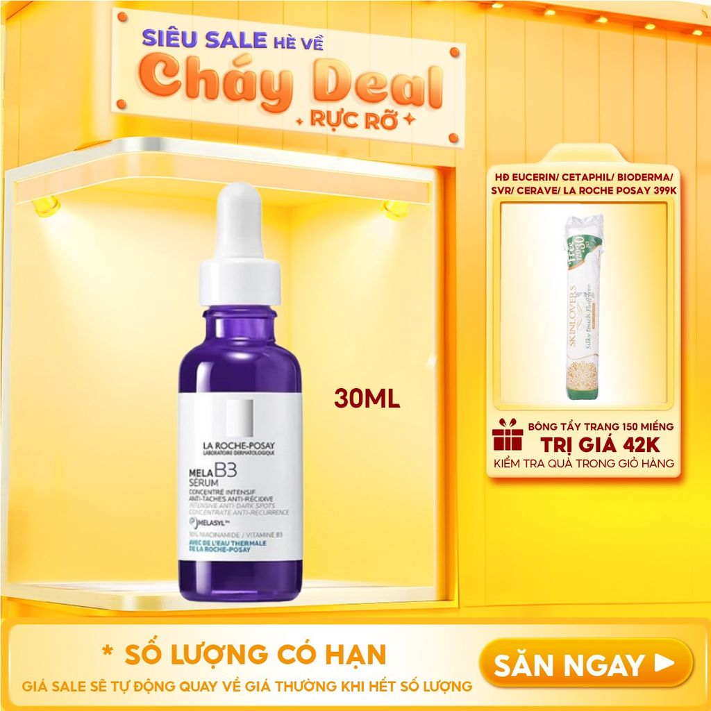 Serum La Roche-Posay Hỗ Trợ Dưỡng Sáng, Giảm Thâm Nám La Roche-Posay Mela B3 Serum 30ml