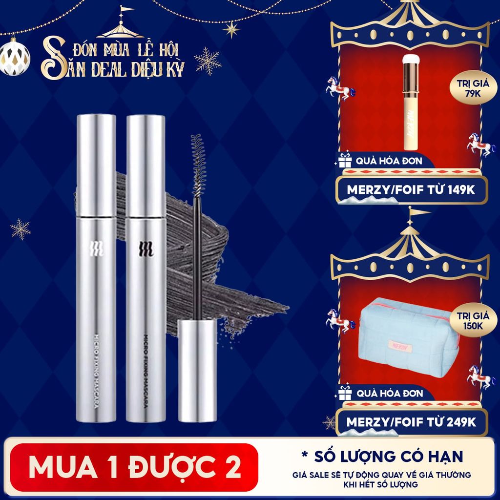 Mascara Merzy Cố Định, Làm Dài Và Dày Mi Micro Fixing Mascara 9ml