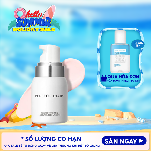  Kem Dưỡng Ẩm Perfect Diary Nâng Tone, Mỏng Nhẹ Hydra Feel Tone-Up Cream 40g 