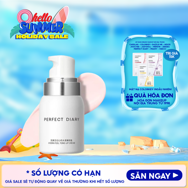  Kem Dưỡng Ẩm Perfect Diary Nâng Tone, Mỏng Nhẹ Hydra Feel Tone-Up Cream 40g 