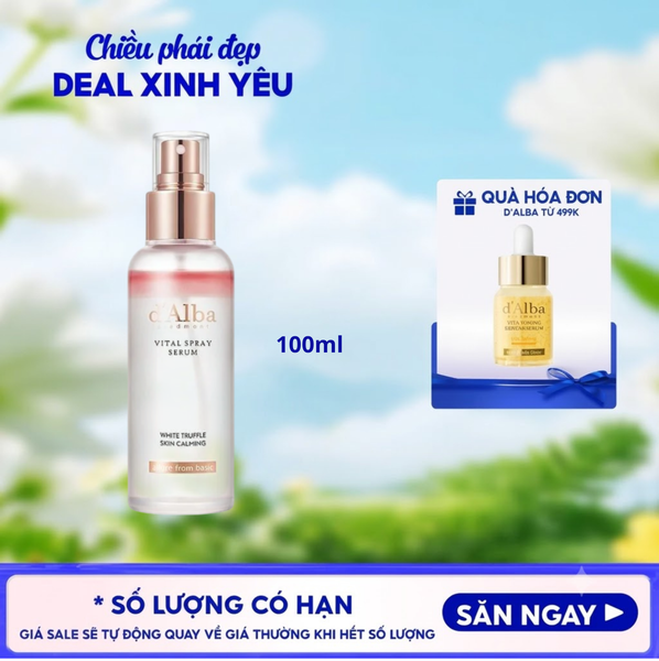  Serum d'Alba Tinh Chất Dưỡng Cấp Ẩm, Làm Dịu Da White Truffle Vital Spray Serum 100ml 
