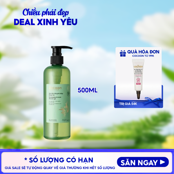  Gel Tắm Cocoon Khuynh Diệp & Bạc Hà Eucalyptus & Mint Shower Gel 