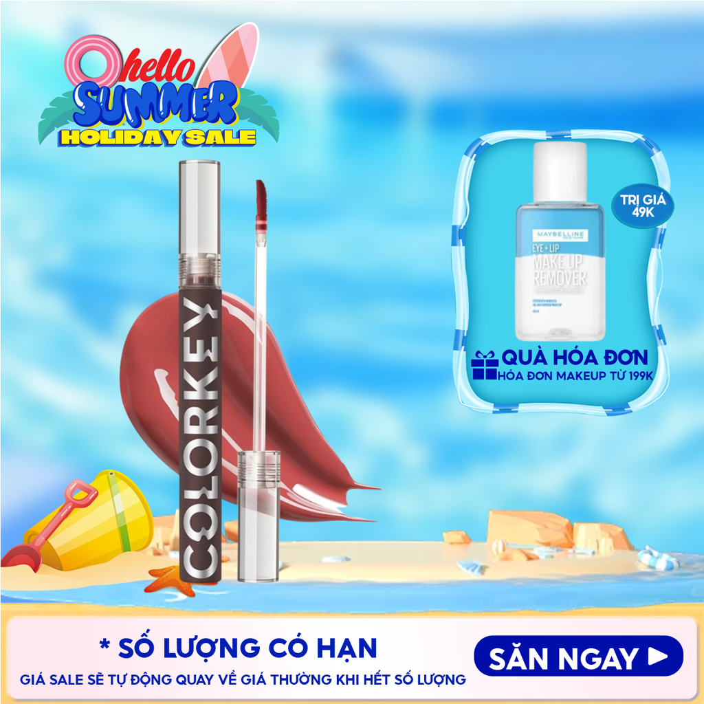 Son Tint Colorkey Gương Bóng Bền Màu, Lâu Trôi Airy Lip Mirror Series 1.7g