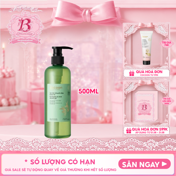  Gel Tắm Cocoon Khuynh Diệp & Bạc Hà Eucalyptus & Mint Shower Gel 