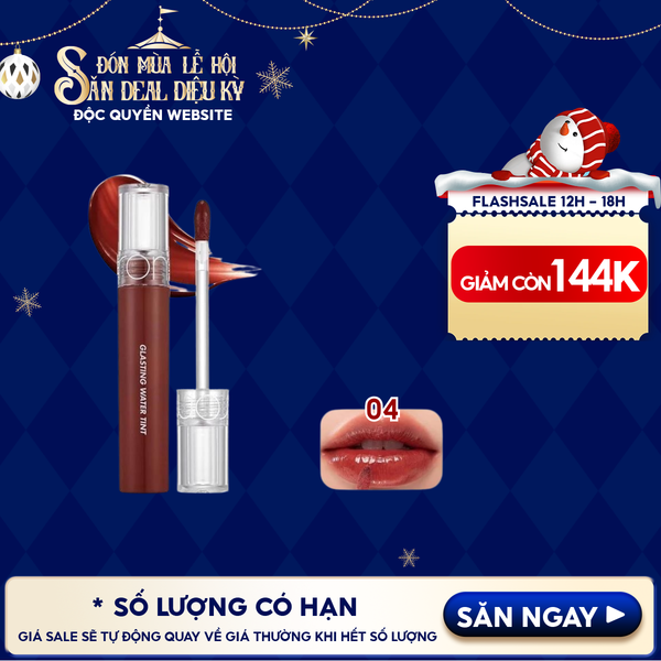  [Màu 1-17] Son Tint Nước Romand Siêu Lì, Lâu Trôi Glasting Water Tint 4g 