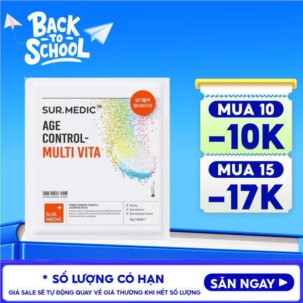  Mặt Nạ Cung Cấp Multi Vitamin, Hỗ Trợ Dưỡng Sáng Da Sur.Medic+ Age Control-Multi Vita Mask 30g 