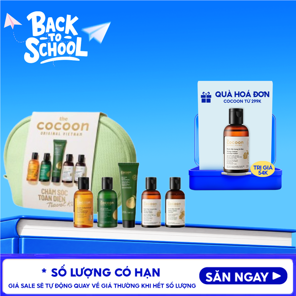  Bộ Chăm Sóc Toàn Diện Cocoon Travel Kit 1: Complete Skincare Set 5pcs 