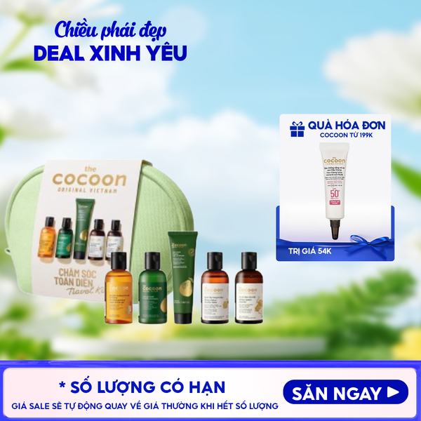  Bộ Chăm Sóc Toàn Diện Cocoon Travel Kit 1: Complete Skincare Set 5pcs 