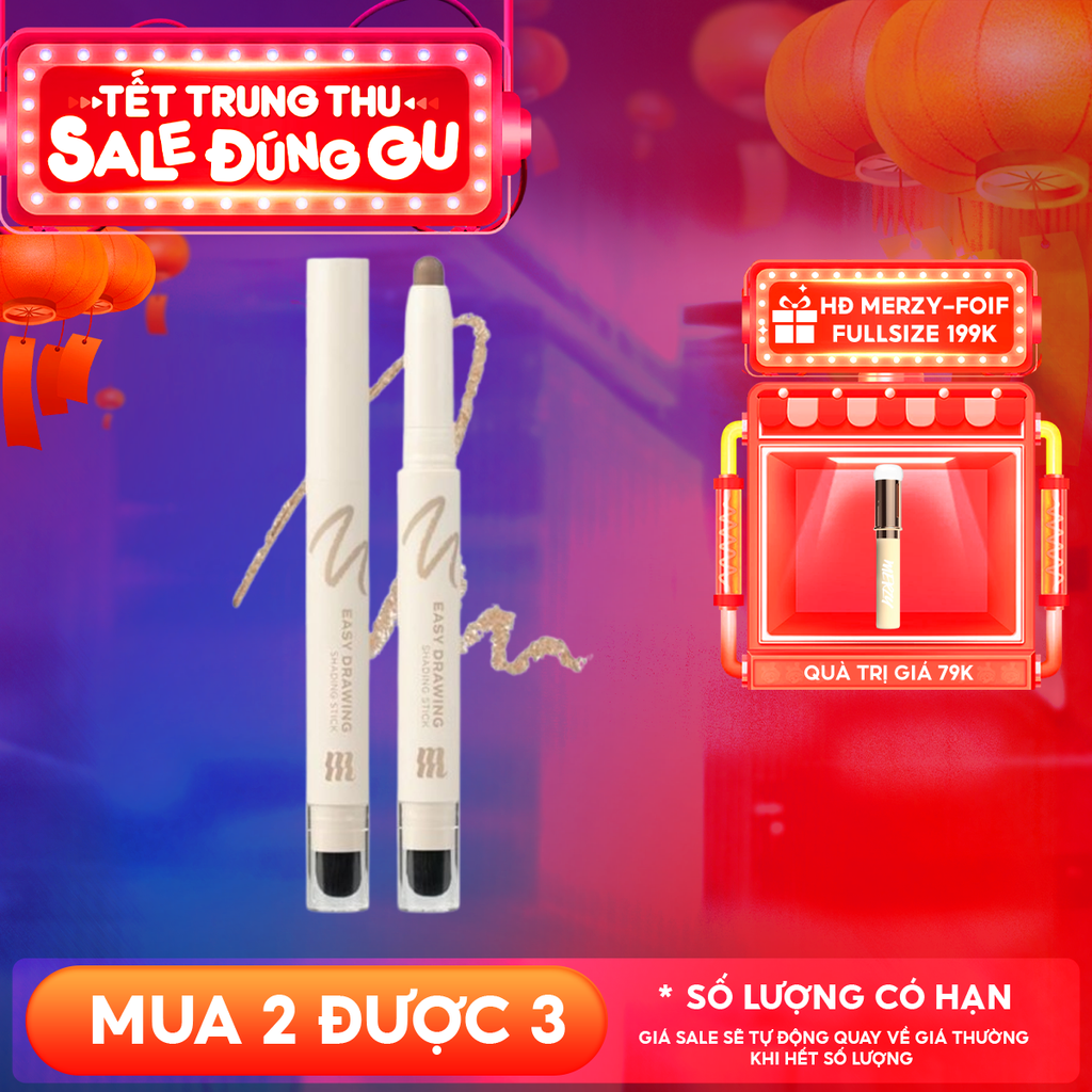 Bút Tạo Khối Hai Đầu Merzy Easy Drawing Shading Stick 1.3g