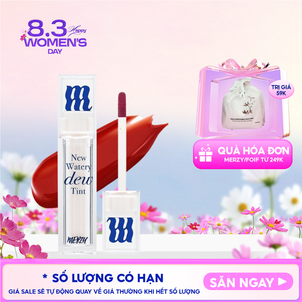  [New Dew] Son Tint Bóng Merzy Dạng Thạch, Bền Màu, Lâu Trôi Merzy New Watery Dew Tint 4g 