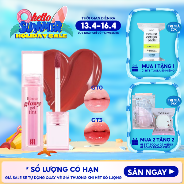  Son Bóng Pha Lê Merzy Căng Mọng, Bền Màu Bisous Glowy Gel Tint 