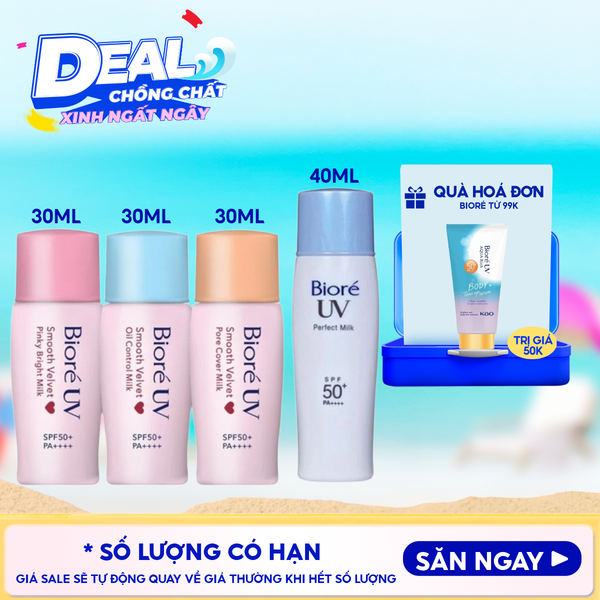  Kem Chống Nắng Dạng Sữa Bioré UV SPF50+ /PA++++ 