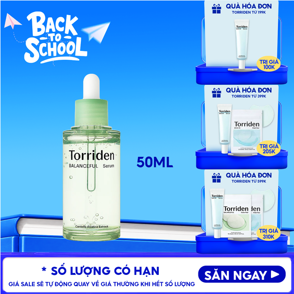  Serum Torriden Rau Má Làm Dịu Da, Hỗ Trợ Giảm Mẩn Đỏ Cho Da Torriden Balanceful Serum 50ml 