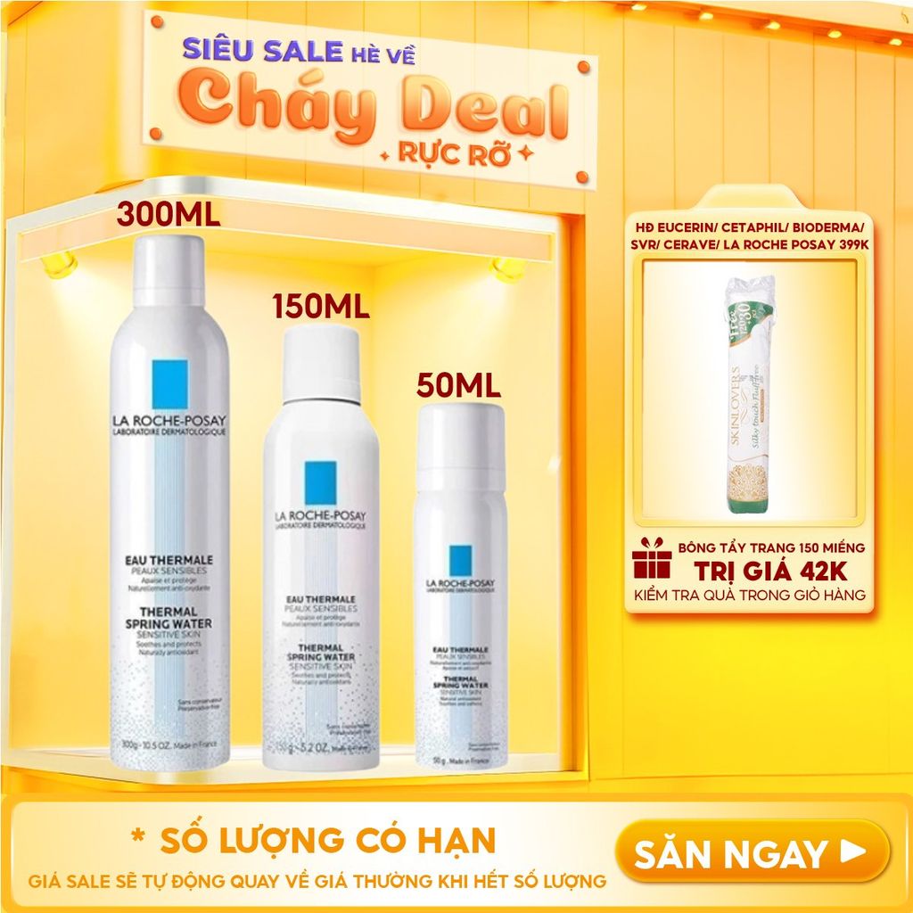 Xịt Khoáng La Roche-Posay Làm Dịu Da, Hỗ Trợ Giảm Kích Ứng Thermal Spring Water Sensitive Skin