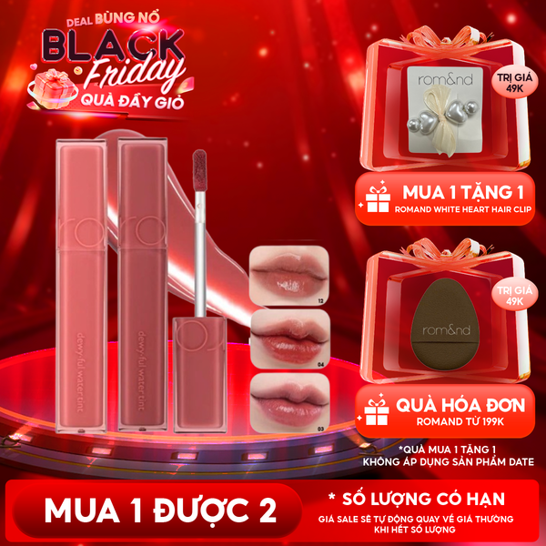  Son Tint Bóng Romand Siêu Lì Cho Đôi Môi Căng Mọng Dewyful Water Tint 5g 