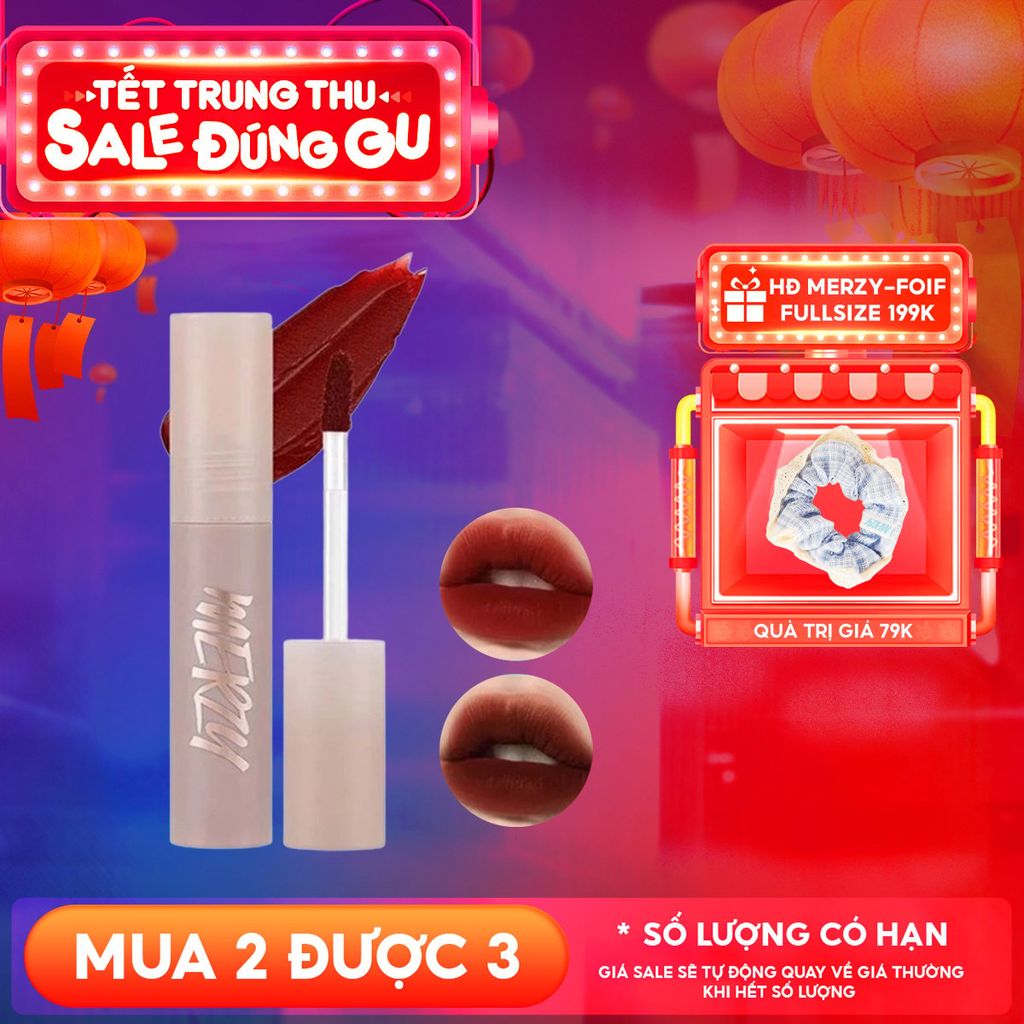 [Academia Collection] Son Kem Merzy Siêu Lì, Lâu Trôi, Lên Màu Chuẩn Academia Mellow Tint 4g