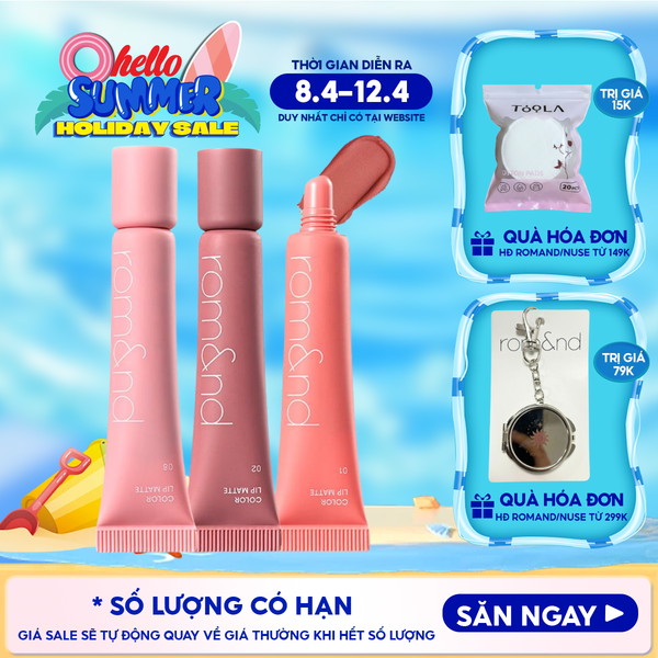  Son Bùn Romand Kiêm Má Hồng Mịn Lì Color Lip Matte 8g 