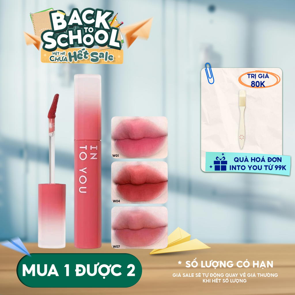 Son Tint Lì Into You Bền Màu, Hiệu Ứng Sương Mù Watery Lip Matt 2.6g
