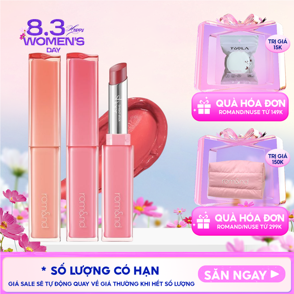  Son Thỏi Bóng Căng Mọng, Mềm Môi Romand Sheer Tinted Stick 2g 