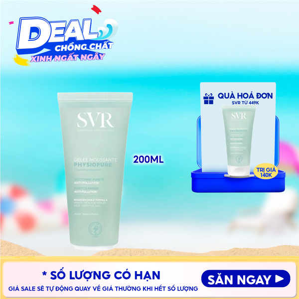  Sữa Rửa Mặt SVR Dạng Gel Dành Cho Da Nhạy Cảm Physiopure Gelée Moussante 
