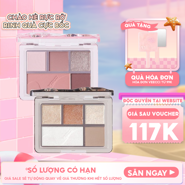  Bảng Phấn Mắt 5 Ô Màu VEECCI Fantasy Dream 5-Color Eyeshadow Palette 5.2g 