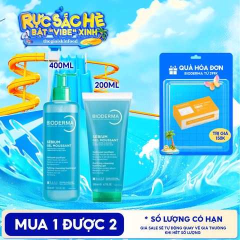 Gel Rửa Mặt Bioderma Ngăn Ngừa Mụn Cho Da Dầu Sebium Gel Moussant