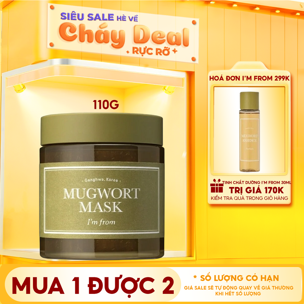 Mặt Nạ I'm From Ngải Cứu Làm Dịu, Thanh Lọc Da Mugwort Mask