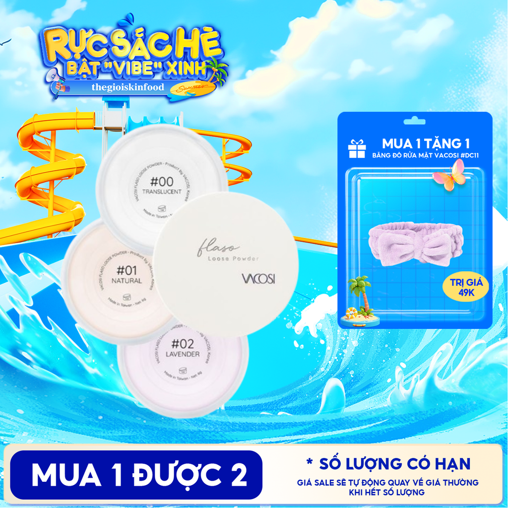 Phấn Phủ Vacosi Dạng Bột Siêu Mịn Flaso Loose Powder 6g