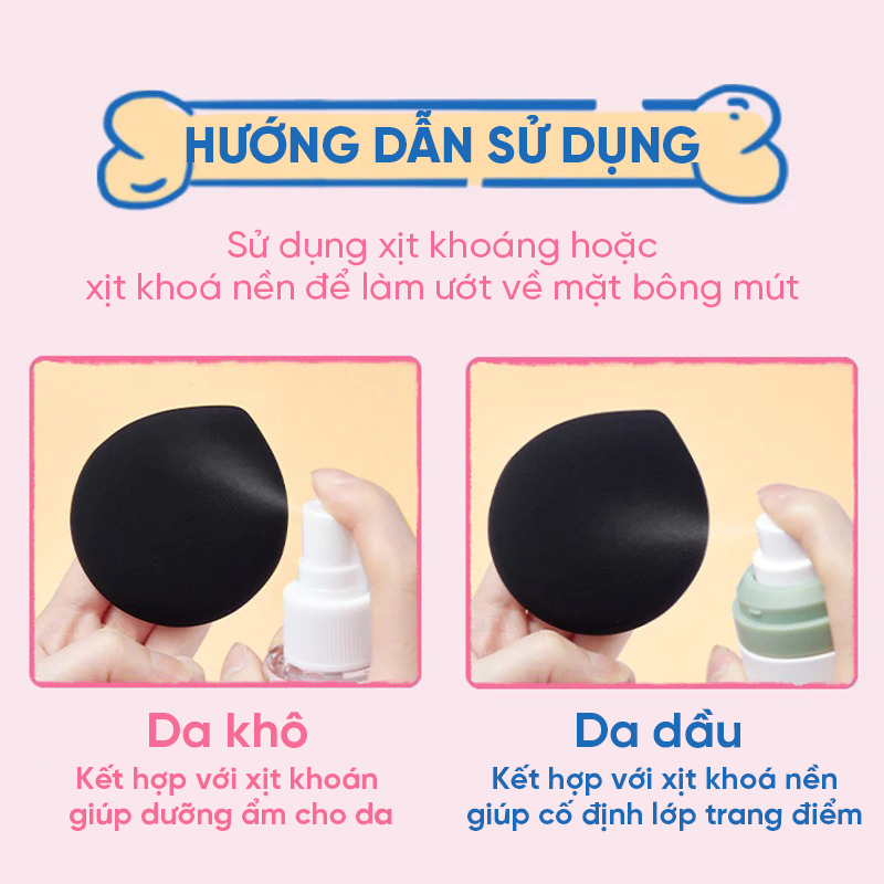 Bông Mút Trang Điểm Amortals Huggy Powder Puff Set (Yellow)
