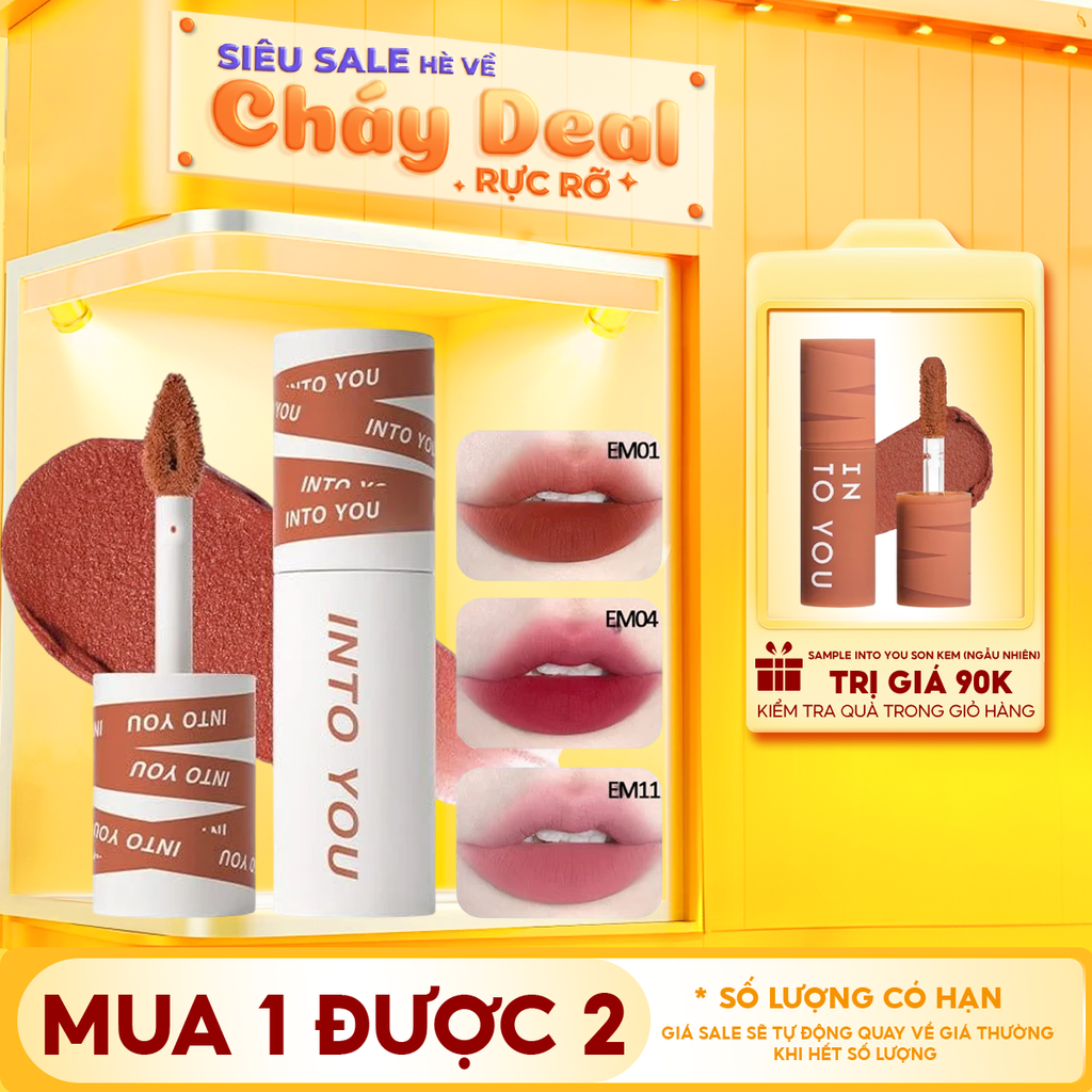 Son Kem Bùn & Má Hồng Mịn Môi Lâu Trôi Into You Shero Super Matte Lip & Cheek Mud 2g
