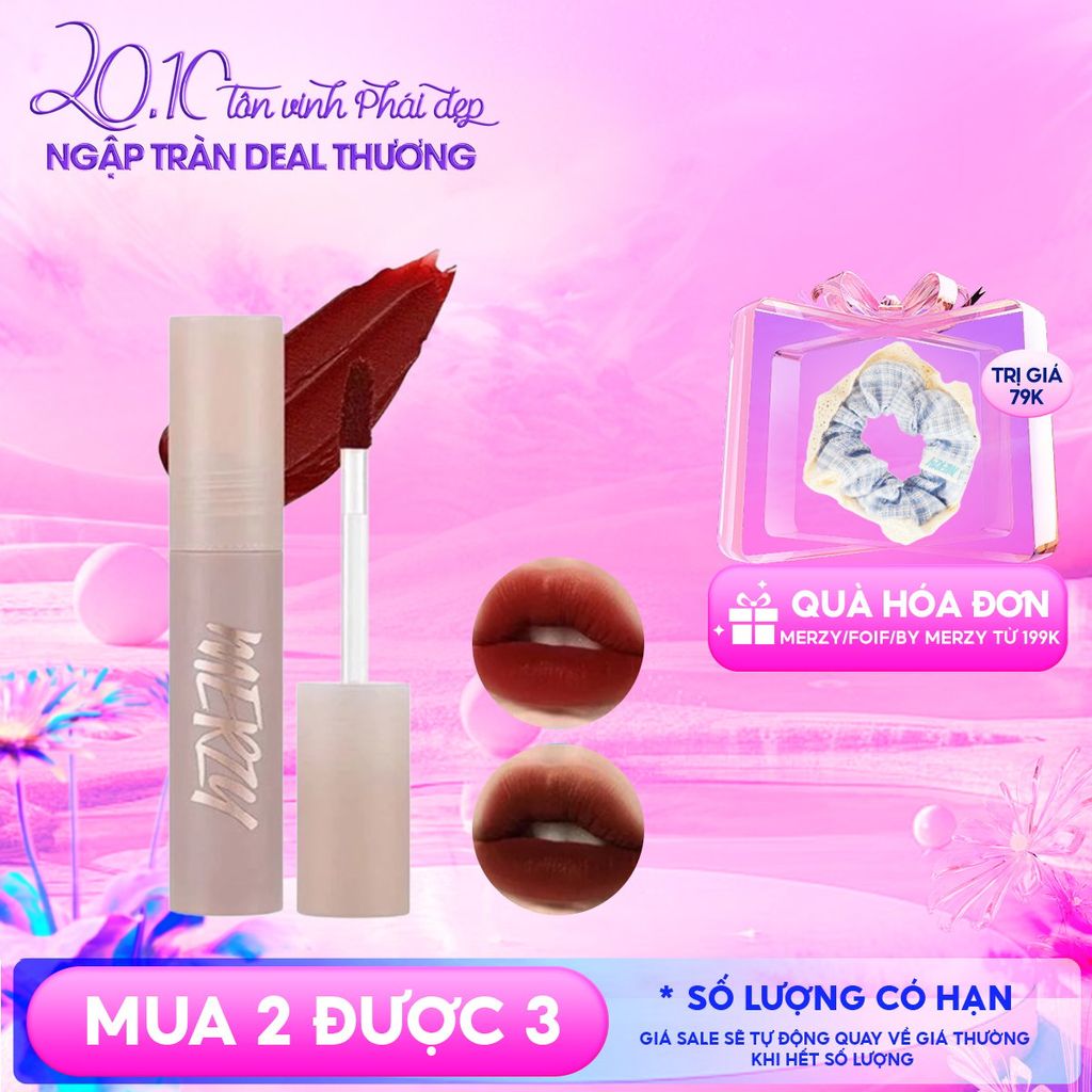 [Academia Collection] Son Kem Merzy Siêu Lì, Lâu Trôi, Lên Màu Chuẩn Academia Mellow Tint 4g