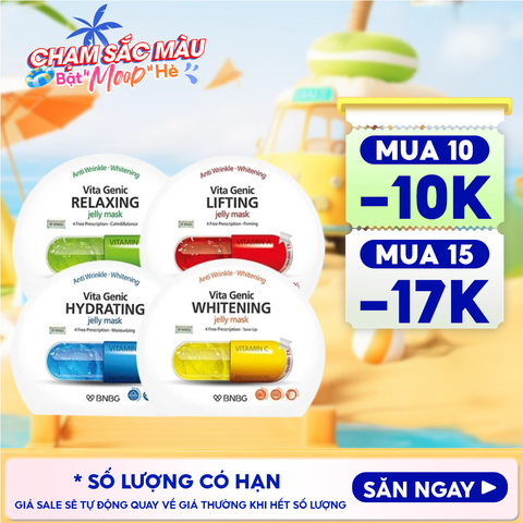 Mặt Nạ Miếng BNBG Dưỡng Ẩm, Hỗ Trợ Dưỡng Trắng, Cải Thiện Làn Da Hàn Quốc (Vitamin A, B, B3, E)