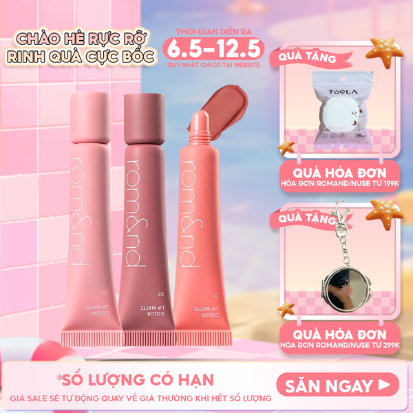  Son Bùn Romand Kiêm Má Hồng Mịn Lì Color Lip Matte 8g 