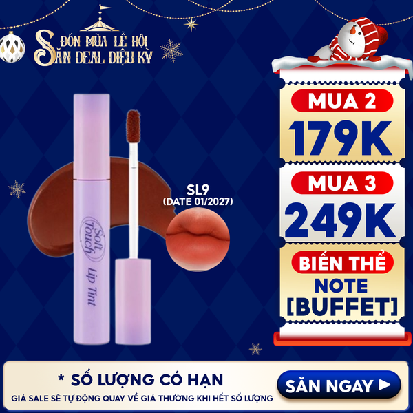  [SL1 - SL14] Son Kem Merzy Siêu Lì, Siêu Mịn Môi Soft Touch Lip Tint 3g 