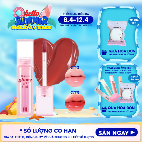 Son Bóng Pha Lê Merzy Căng Mọng, Bền Màu Bisous Glowy Gel Tint