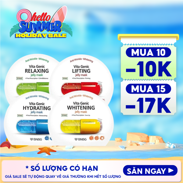  Mặt Nạ Miếng BNBG Dưỡng Ẩm, Hỗ Trợ Dưỡng Trắng, Cải Thiện Làn Da Hàn Quốc (Vitamin A, B, B3, E) 