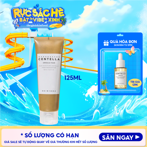 Sữa Rữa Mặt Tạo Bọt Skin1004 Làm Sạch Sâu, Dịu Nhẹ Chiết Xuất Rau Má Madagascar Centella Ampoule Foam 125ml
