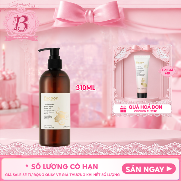  Gel Tắm Cocoon Bí Đao Hỗ Trợ Cải Thiện Mụn Lưng Winter Melon Shower Gel 310ml 