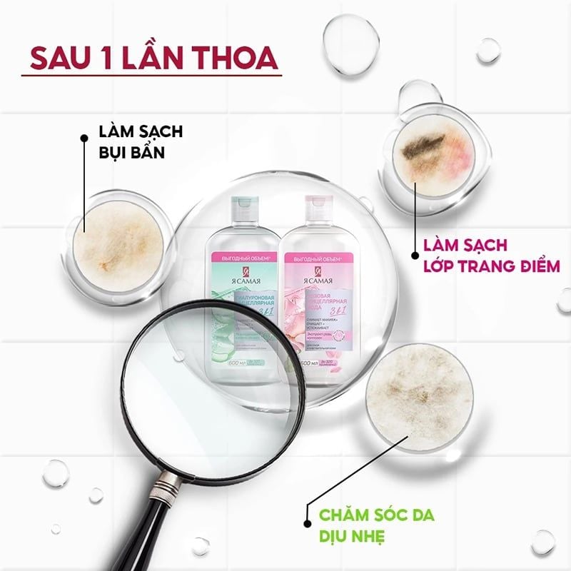 Nước Tẩy Trang Dưỡng Ẩm, Làm Dịu Da Ya Samaya Micellar Water 600ml