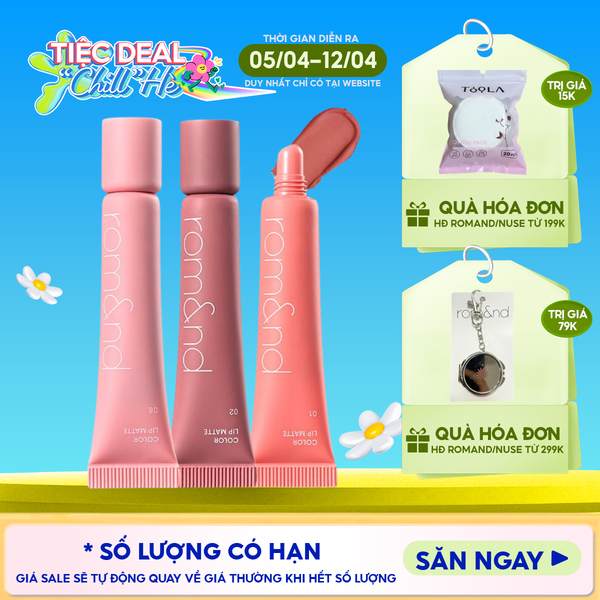  Son Bùn Romand Kiêm Má Hồng Mịn Lì Color Lip Matte 8g 