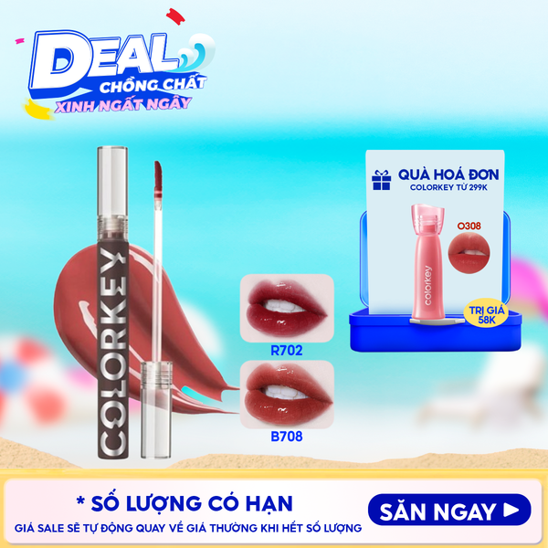  Son Tint Colorkey Gương Bóng Bền Màu, Lâu Trôi Airy Lip Mirror Series 1.7g 