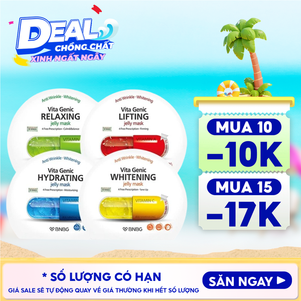  Mặt Nạ Miếng BNBG Dưỡng Ẩm, Hỗ Trợ Dưỡng Trắng, Cải Thiện Làn Da Hàn Quốc (Vitamin A, B, B3, E) 