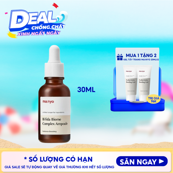  Serum Ma:nyo Tinh Chất Hỗ Trợ Phục Hồi, Ngừa Lão Hóa Bifida Biome Complex Ampoule 30ml 