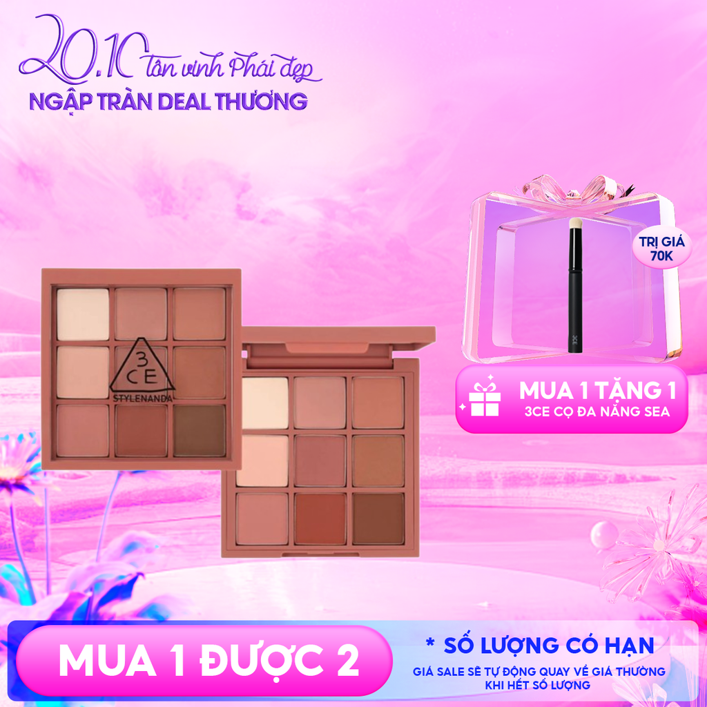 Bảng Phấn Mắt 9 Màu 3CE Multi Eye Color Palette - Dry Bouquet