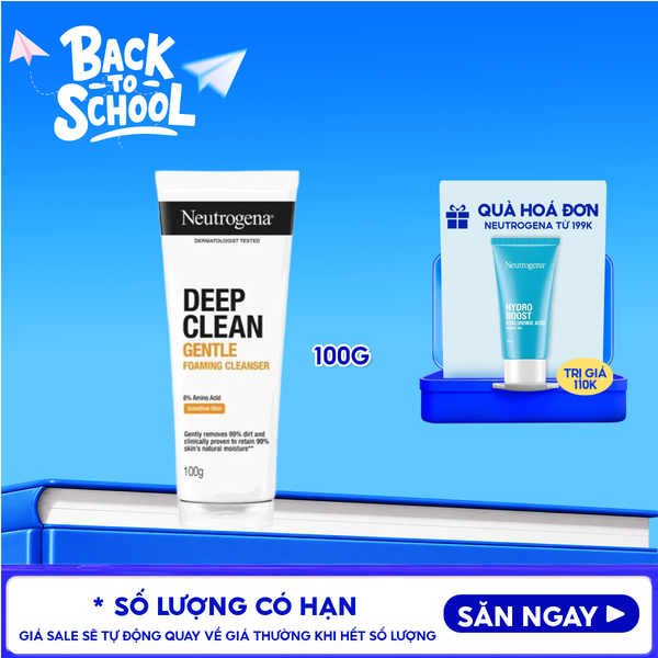  Sữa Rửa Mặt Neutrogena Làm Sạch Sâu Và Kiểm Soát Nhờn Deep Clean Foaming Cleanser 