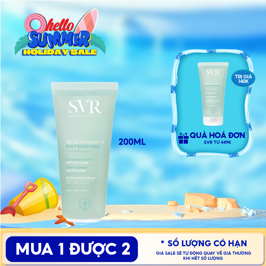 Sữa Rửa Mặt SVR Dạng Gel Dành Cho Da Nhạy Cảm Physiopure Gelée Moussante